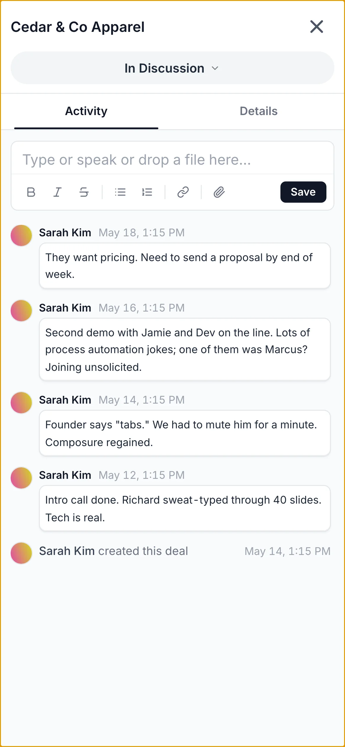 Mobile deal-detail